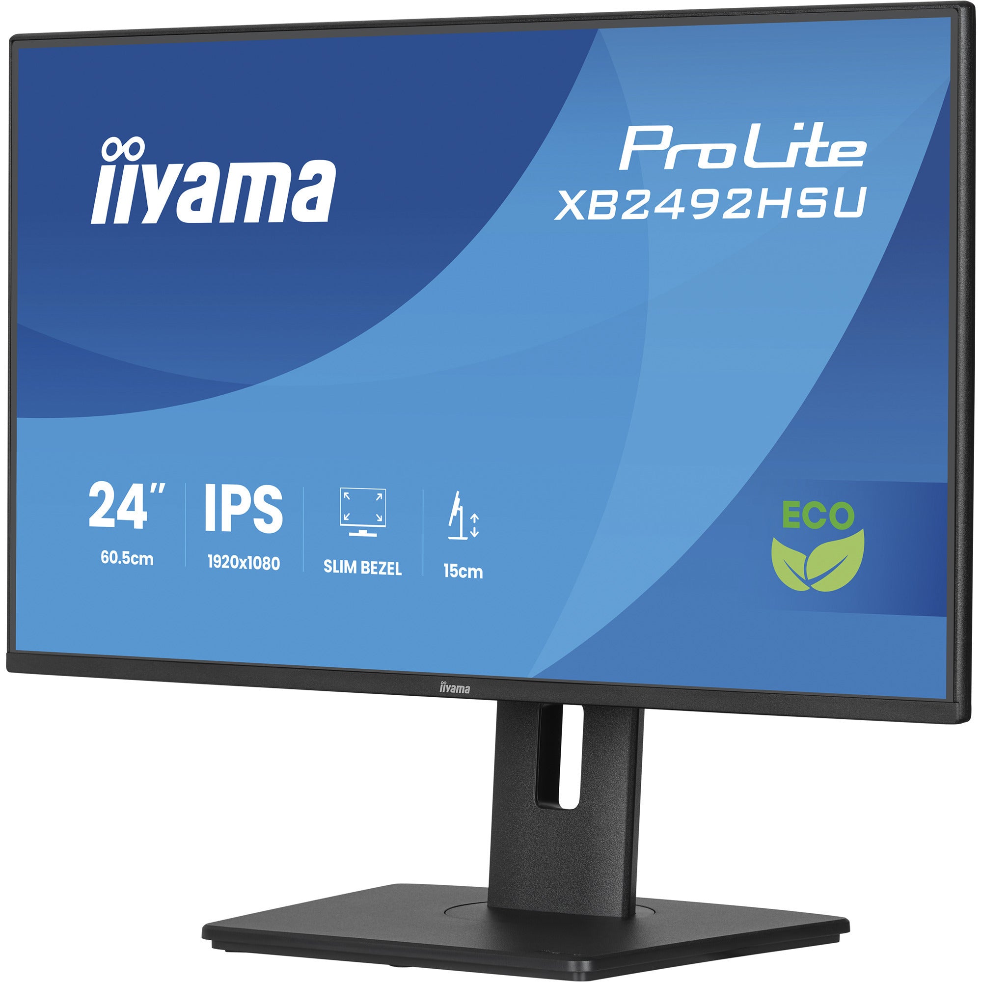 Iiyama prolite xb2492hsu-b1 24 monitor (zwart (mat), hdmi, displayport, 2x usb-a, usb-b, 120 hz)