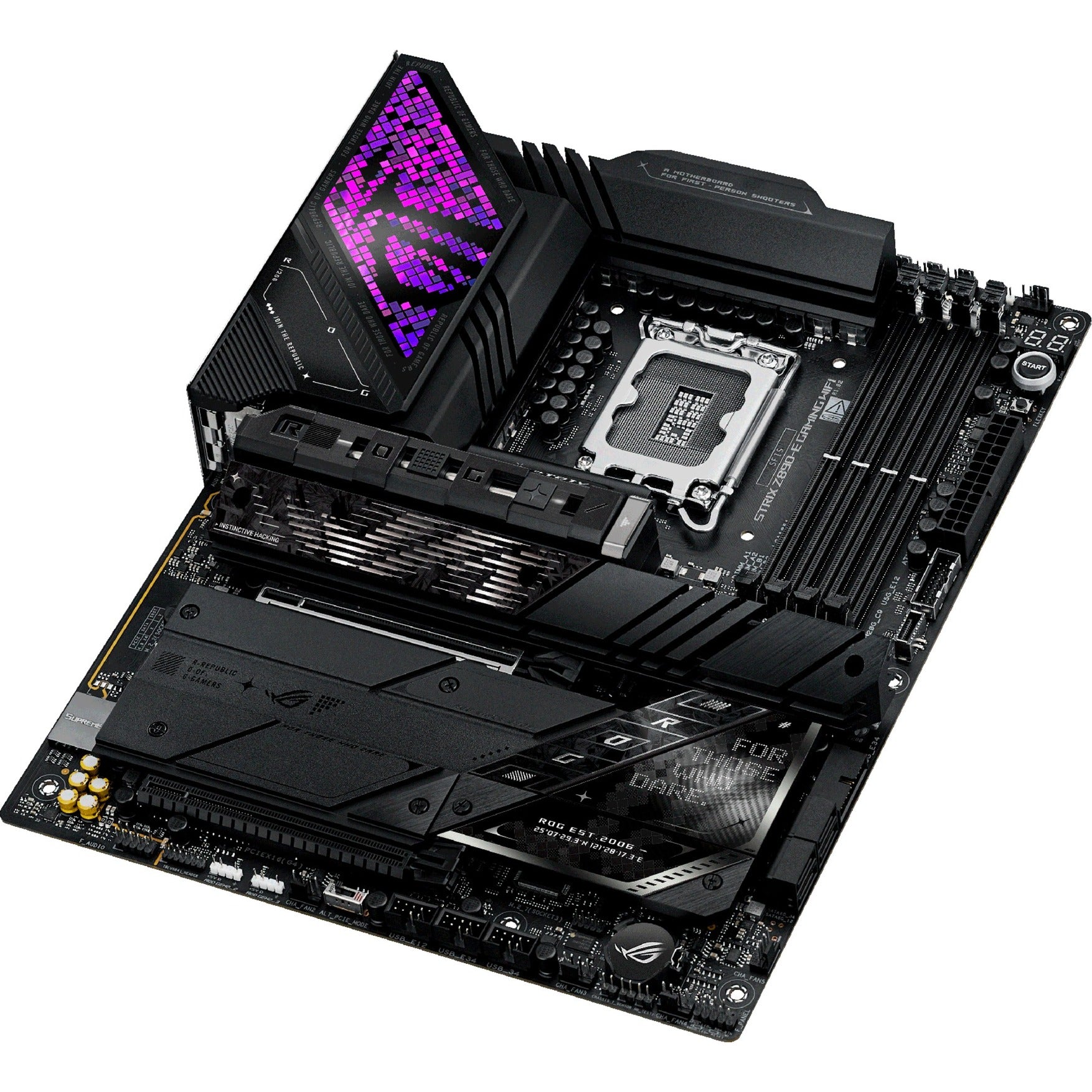 Asus rog strix z890-e gaming wifi socket 1851 moederbord (zwart, raid, 5gb-lan, wi-fi 7, bt, sound, atx)