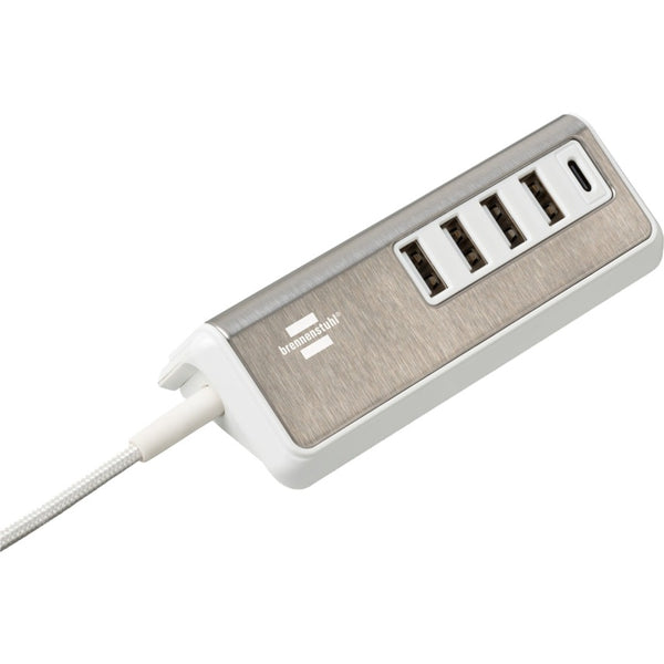 Brennenstuhl Estilo Multiple USB Charger (white stainless steel)