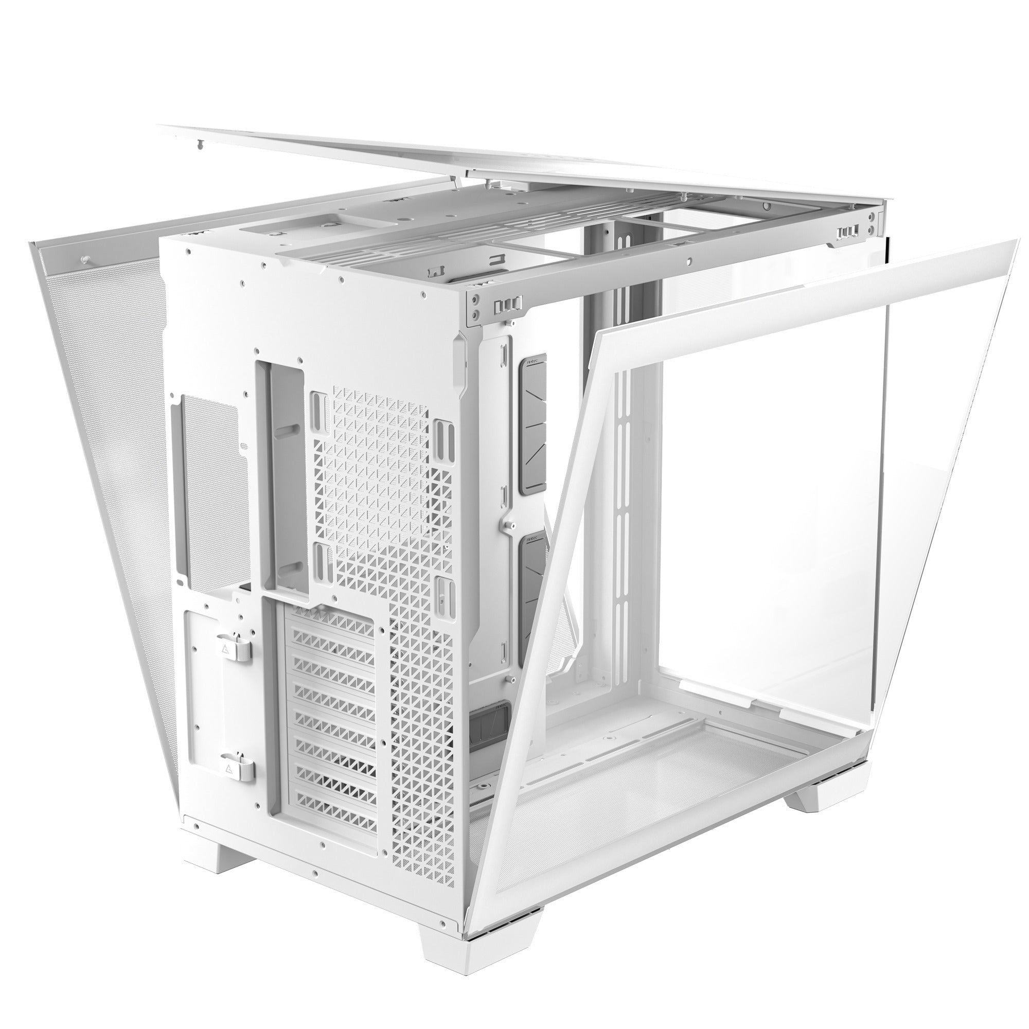 Antec c8 aluminum midi tower behuizing (wit zilver | 2x usb-a | 1x usb-c | tempered glass)
