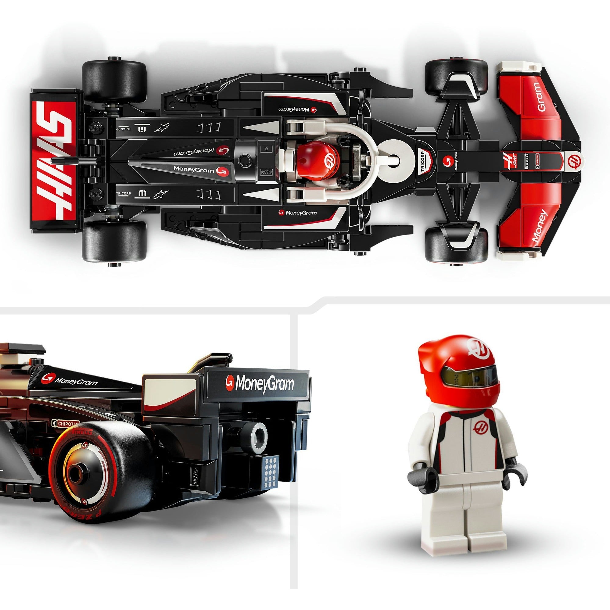 Lego speedkampioenen 77250 moneygram haas f1 team vf-24 racewagen