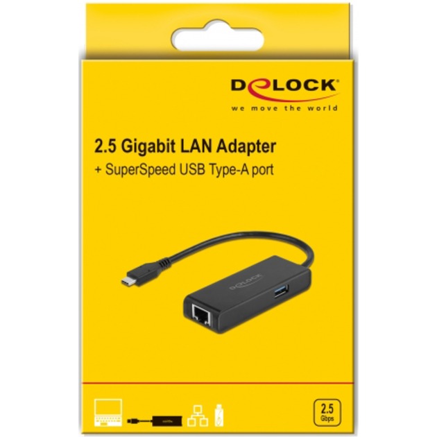 DeLOCK DeLOCK USB-C Adapter naar 2,5 Gigabit LAN met USB-A vrouwelijk