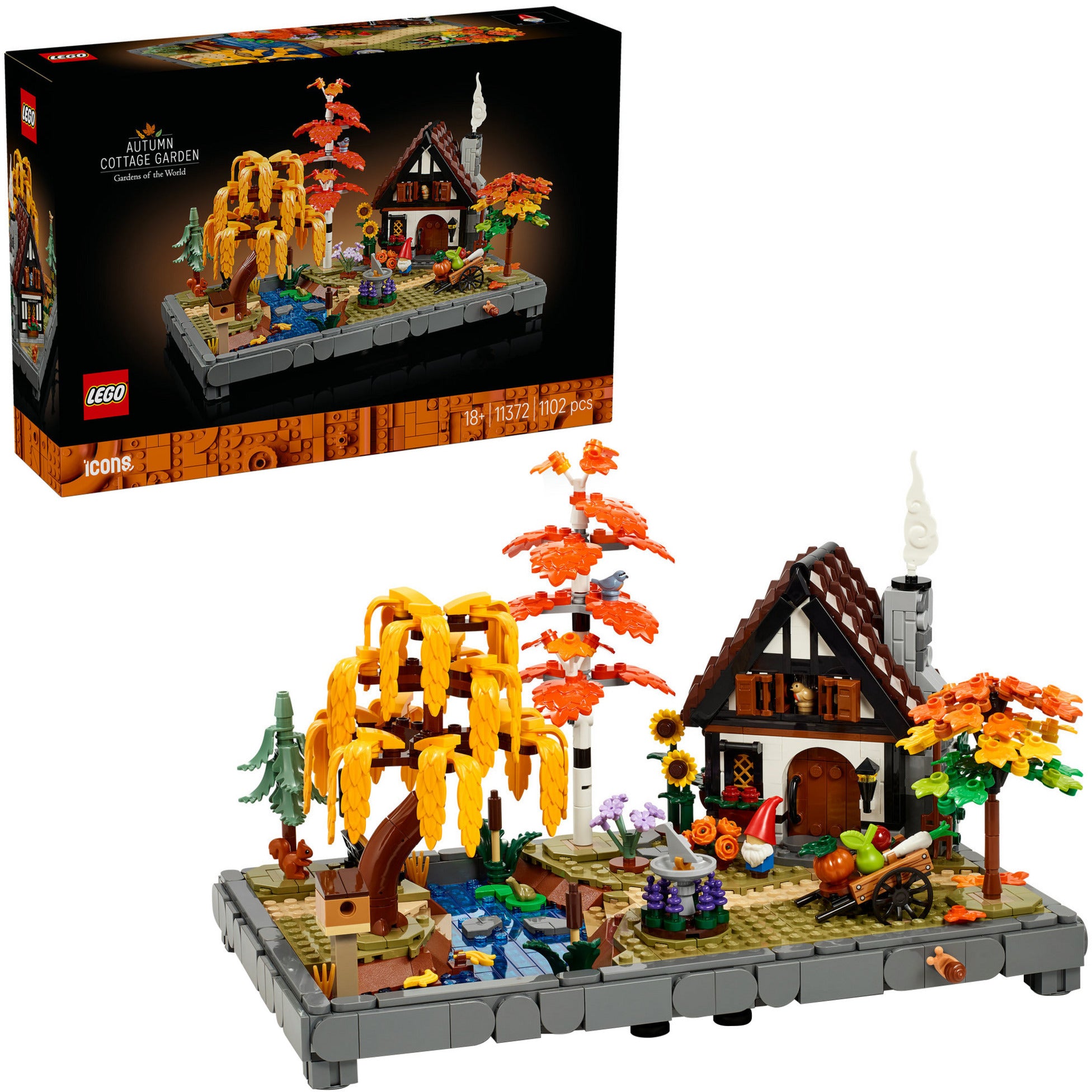 Lego icons - herfsttuin met cottage constructiespeelgoed (11372)