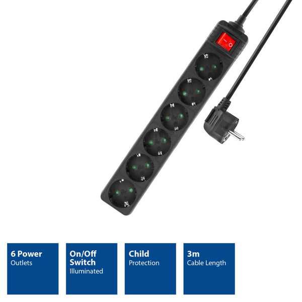 Act stekkerdoos ac2465 zwart