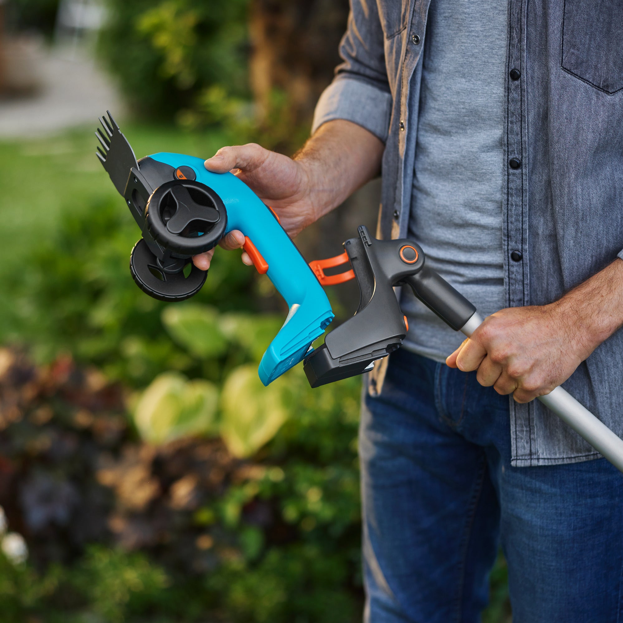 Gardena steel + wielen voor p4a grasschaar (grijs, 14753-20)