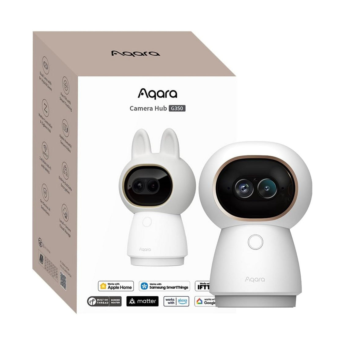 Aqara camera hub g350 select - 4k dual lens camera - matter 1.5 hub