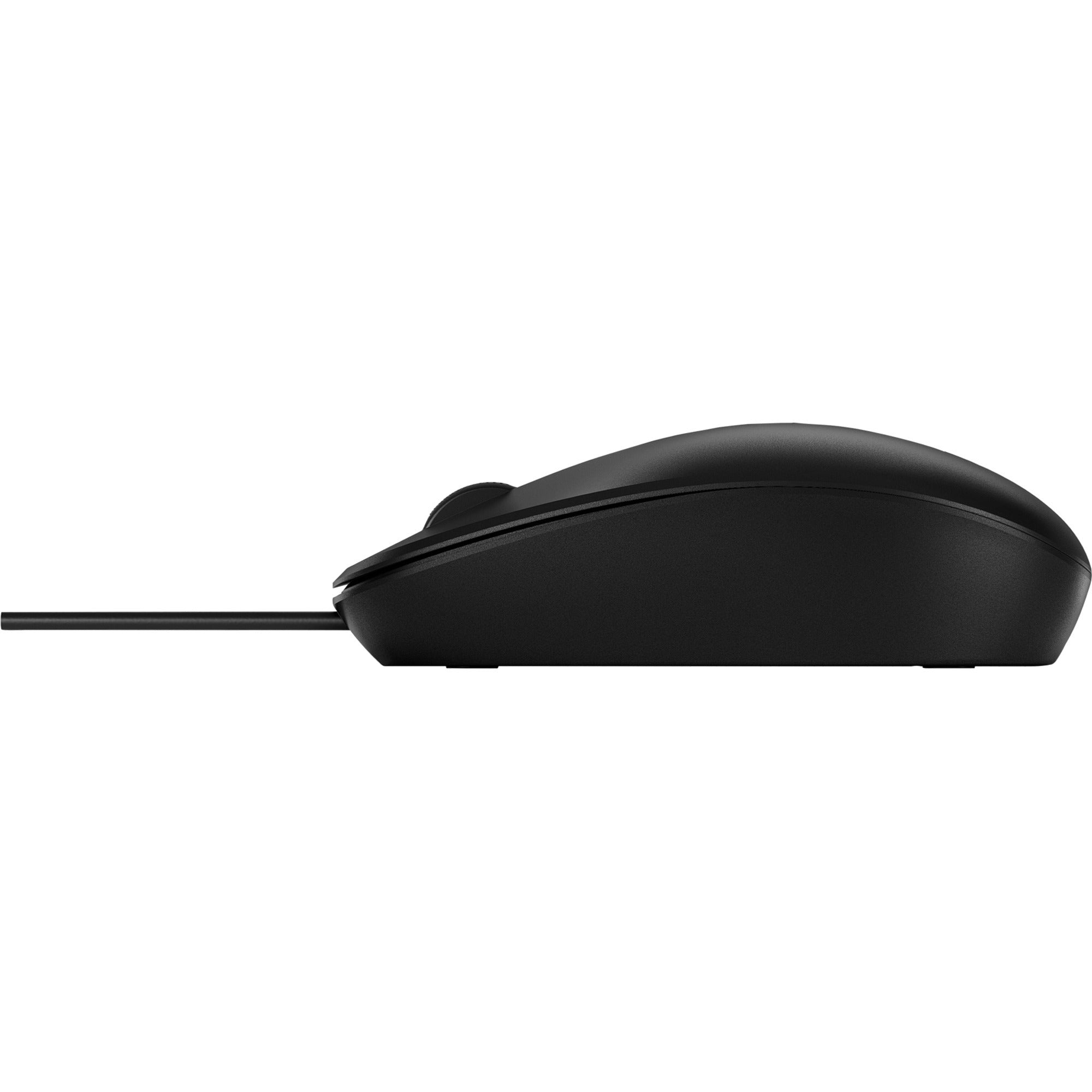 Hp 128 lasermuis met kabel (zwart, 1200 dpi)