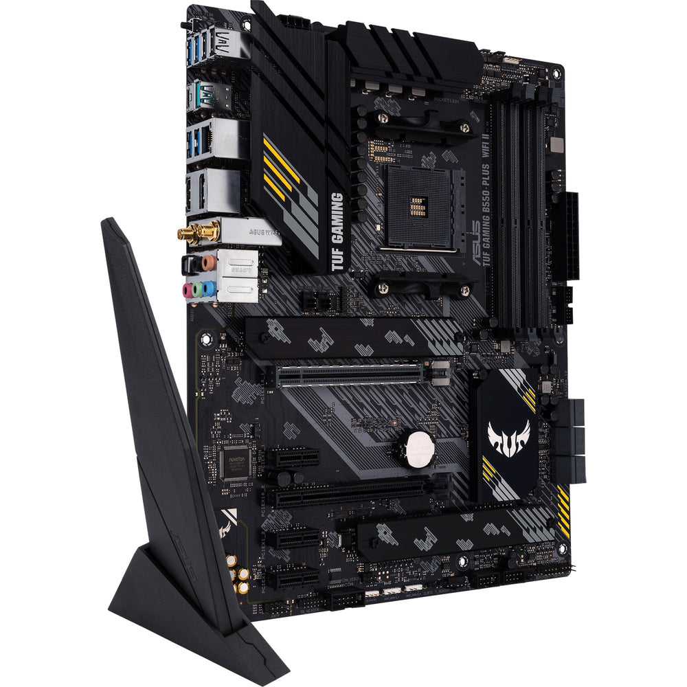 Asus tuf gaming b550-plus wifi ii socket am4 moederbord (zwart, raid, gb-lan, wi-fi 6, bt, sound, atx)