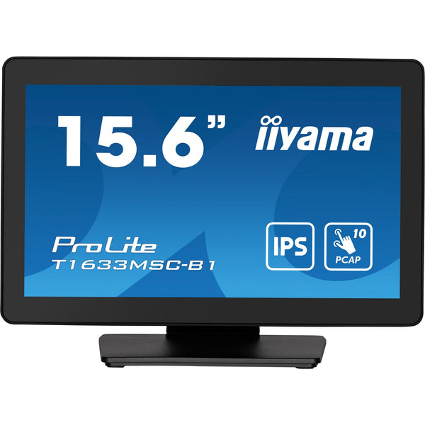 Iiyama prolite t1633msc-b1 15.6 touchscreen monitor (zwart, 1x displayport, 1x hdmi, 2x usb-a)