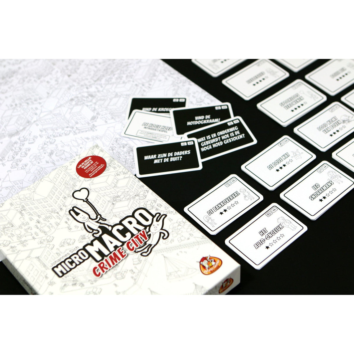 White Goblin Games Micromacro: Crime City Board Game (Dutch, 1 - 4 Players, 15 - 45 Minutes, Ages 12+)