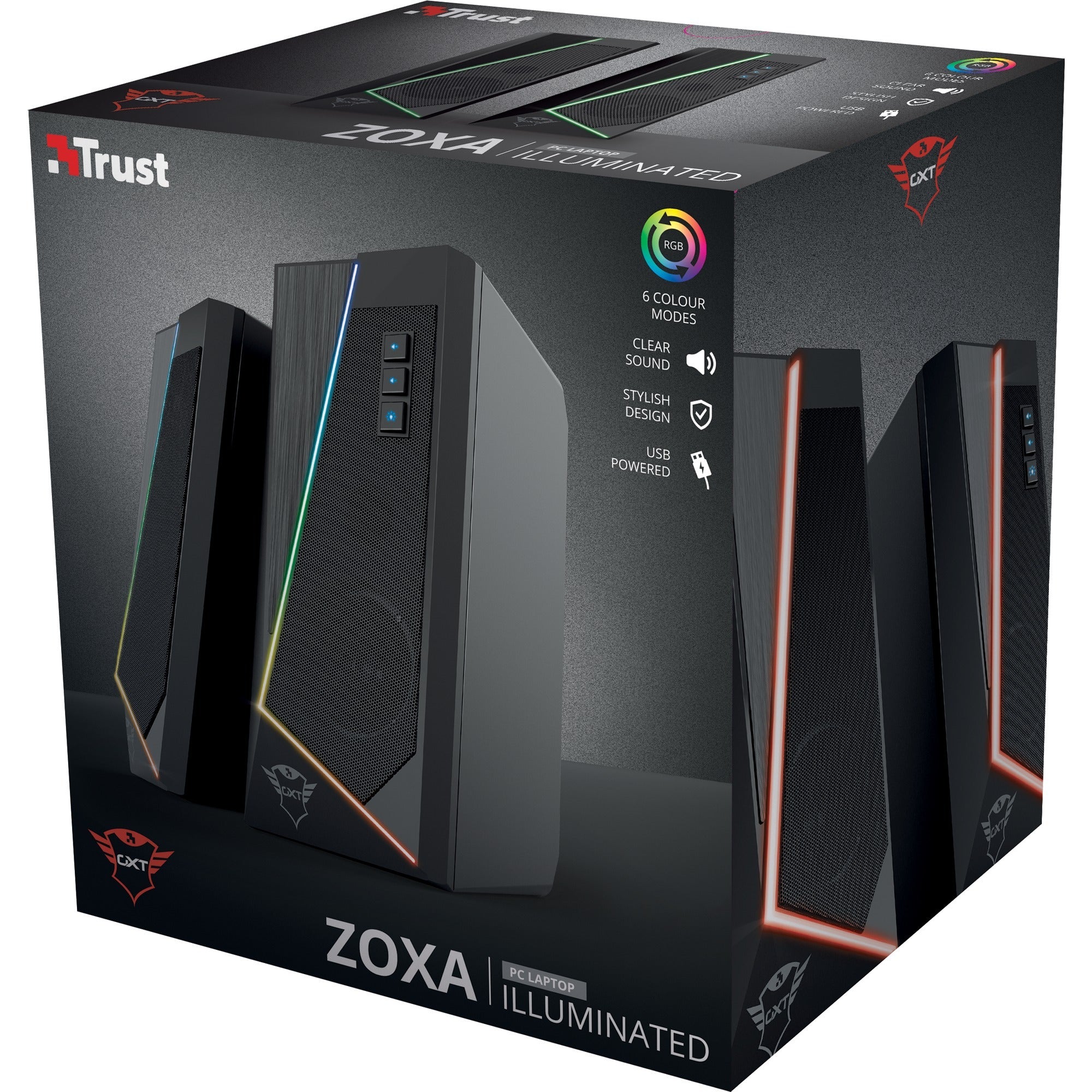 Trust Trust GXT 609 ZOXA RGB-verlichte luidsprekerset