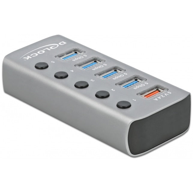 Delock 4-port usb 3.2 gen 1 usb-hub (grijs)