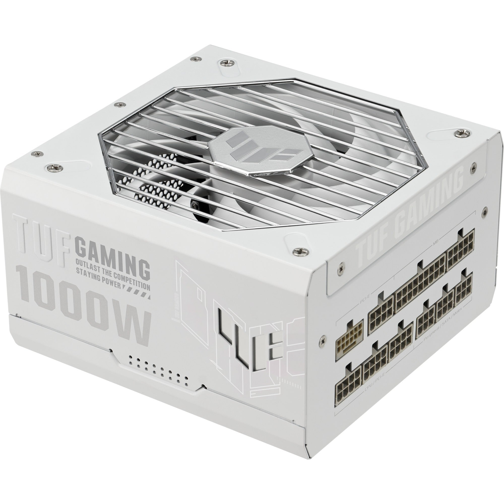 Asus tuf gaming gold white edition modulaire 1000 watt voeding (wit, 1x 12v-2x6, 4x pcie)