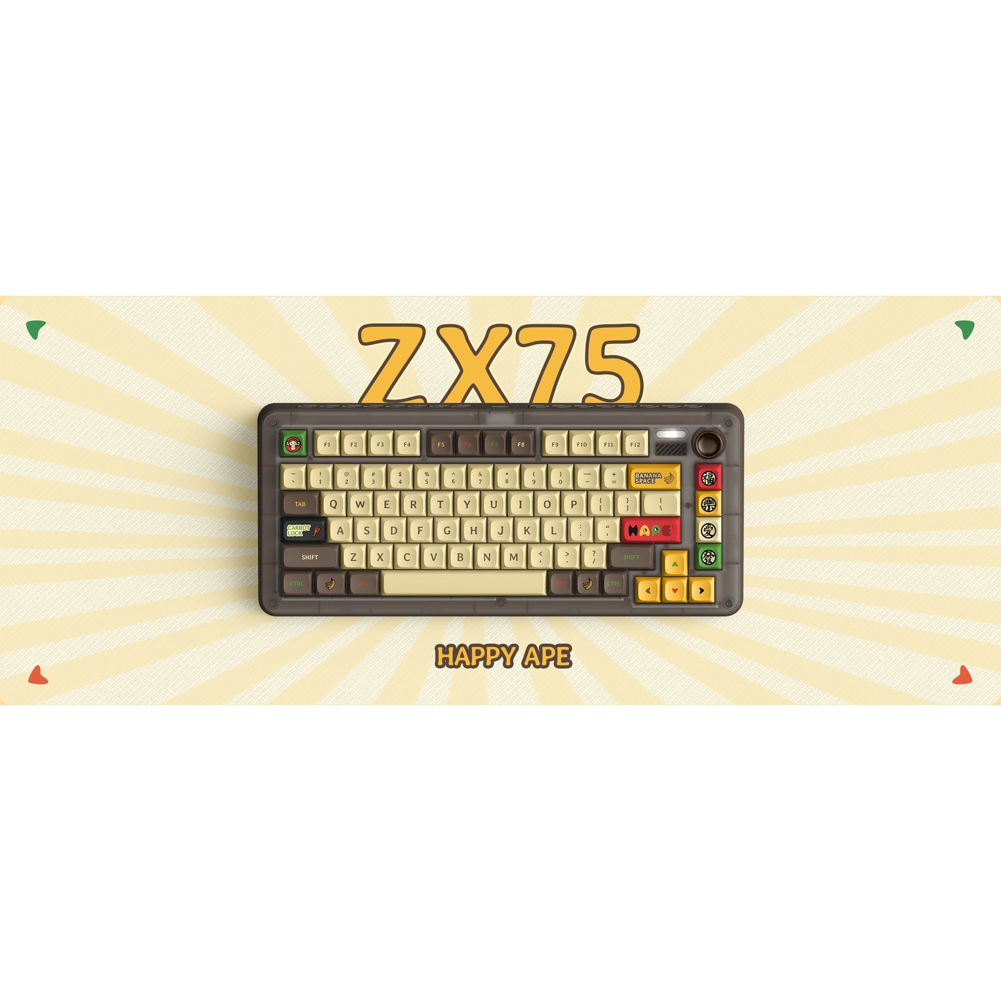 Iqunix ZX75 Happy Ape Draadloos Mechanisch Toetsenbord