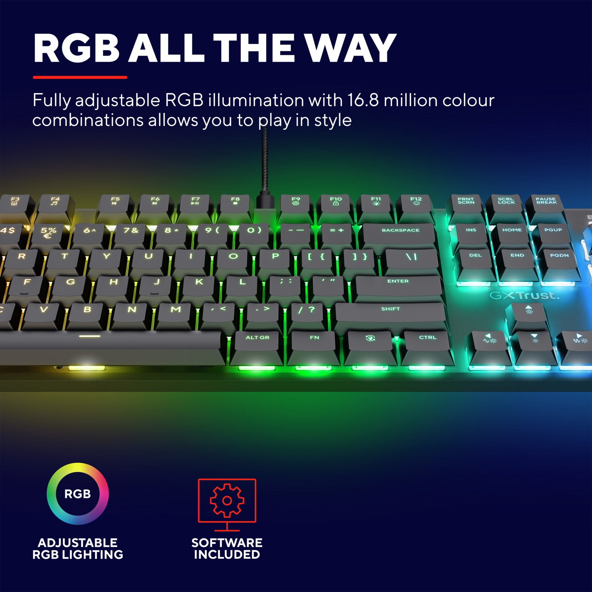 Trust Trust GXT 866 Torix Hoogwaardig mechanische gaming-toetse