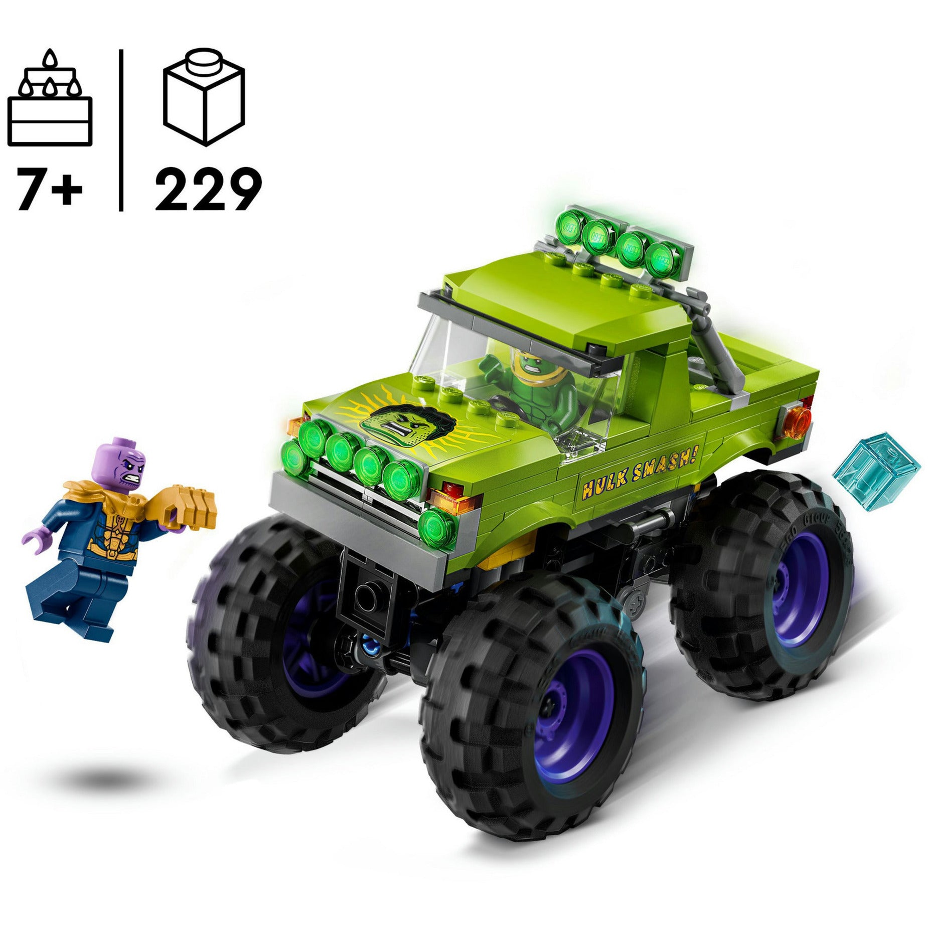 Lego 76312 superhelden marvel de hulk truck vs. thanos