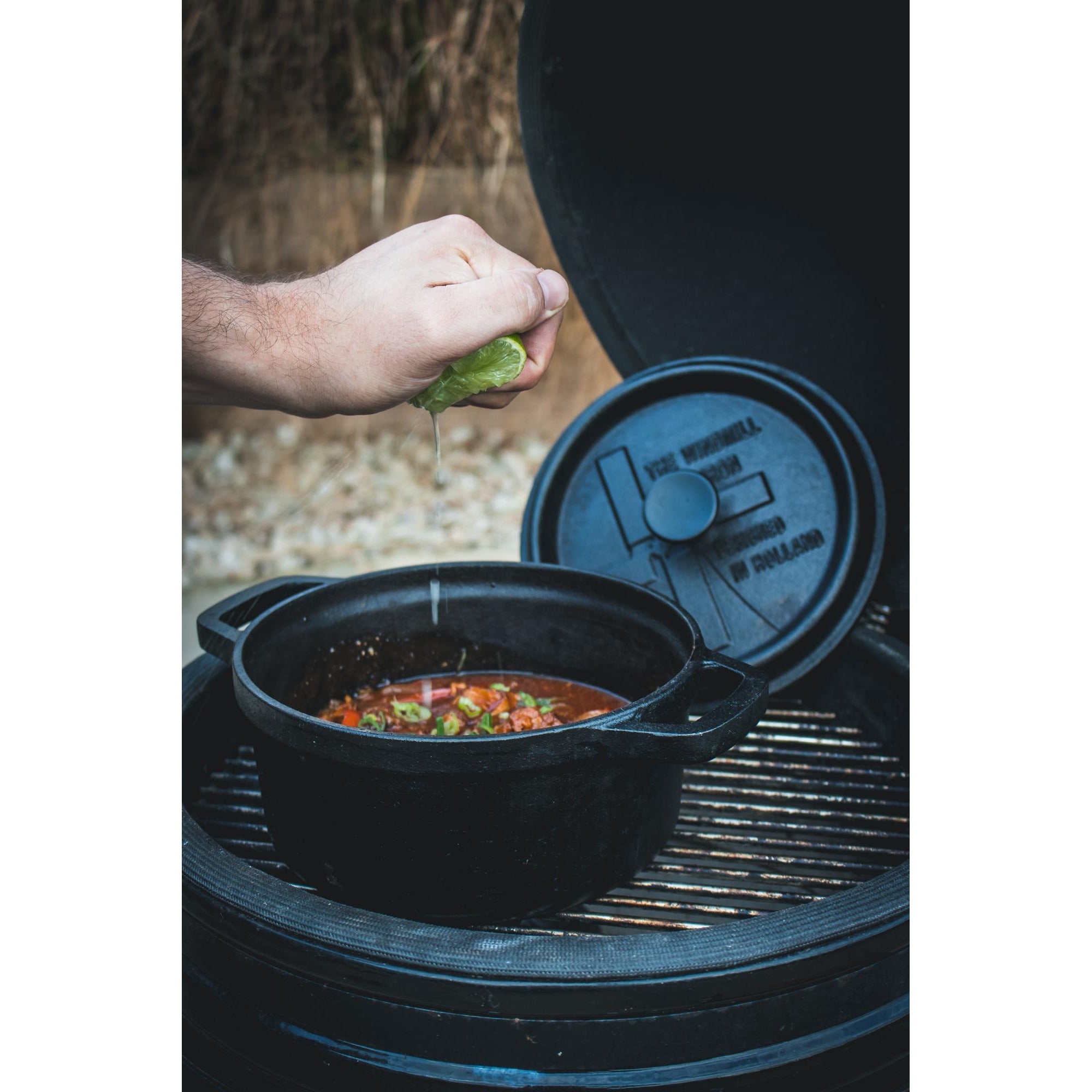 The windmill bbq pan s bak- braadpan (zwart, ø 20 cm | 2.1 liter)