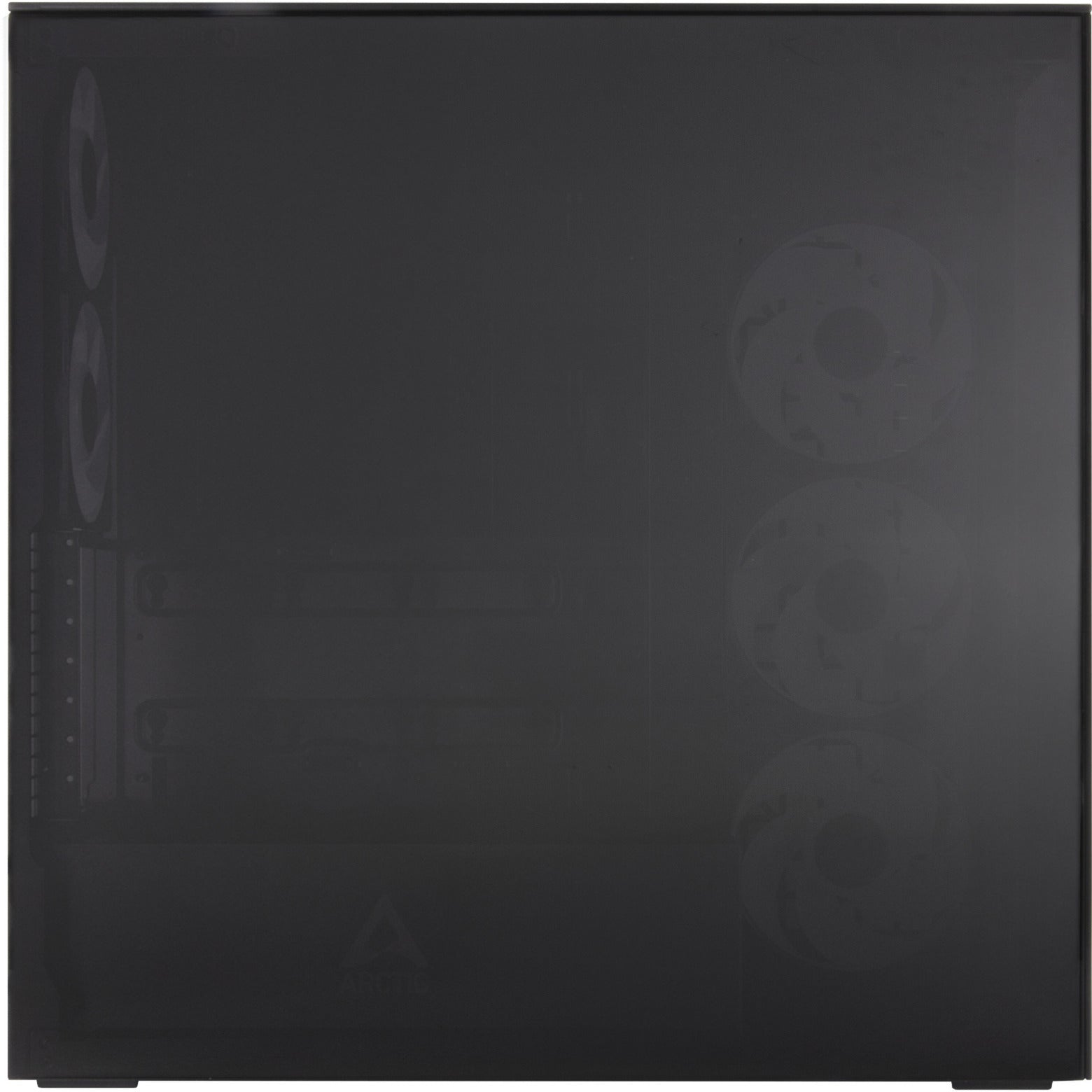 Arctic xtender midi tower behuizing (zwart (mat) | 2x usb-a | 1x usb-c | rgb | tempered glass)