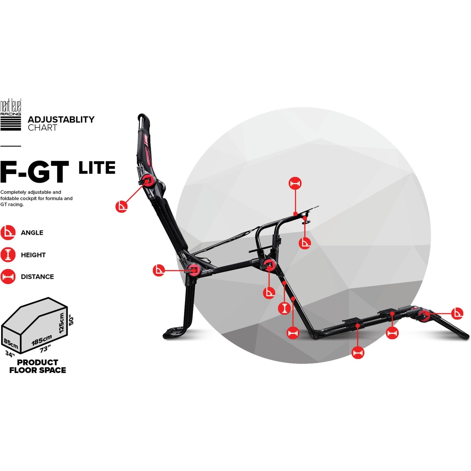 Next Level Racing Next Level Racing F-GT Lite Opvouwbaar