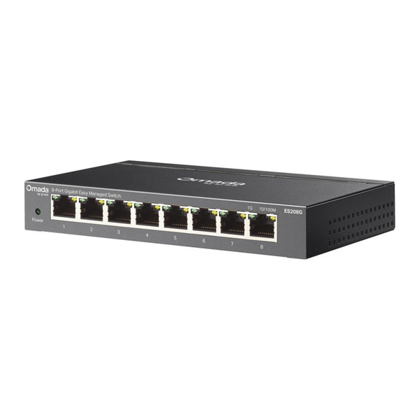 Tp-link omada es208g 8-poort gigabit easy managed switch (zwart)