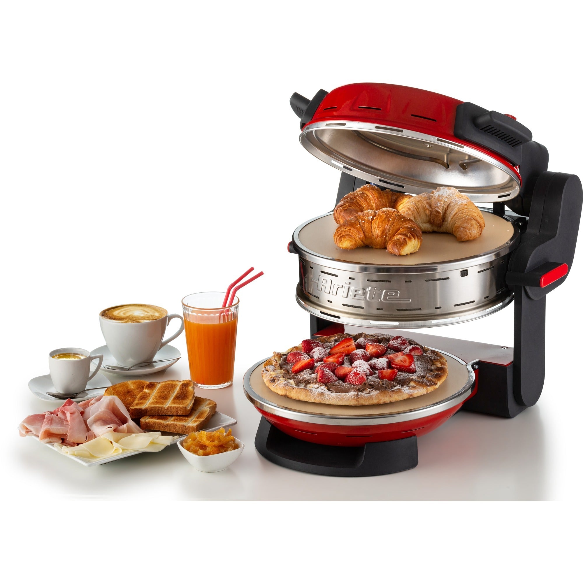 Ariete dubbele pizzaoven 0927 00 (rood)