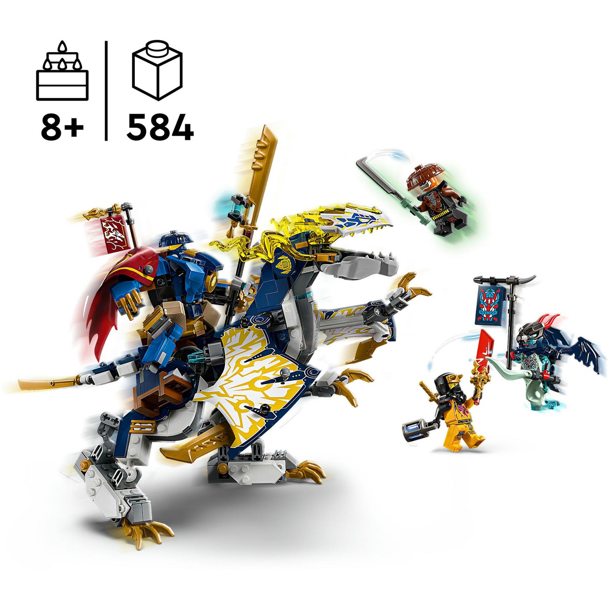 Lego ninjago - rogue's mecha drakenrijder constructiespeelgoed (71843)