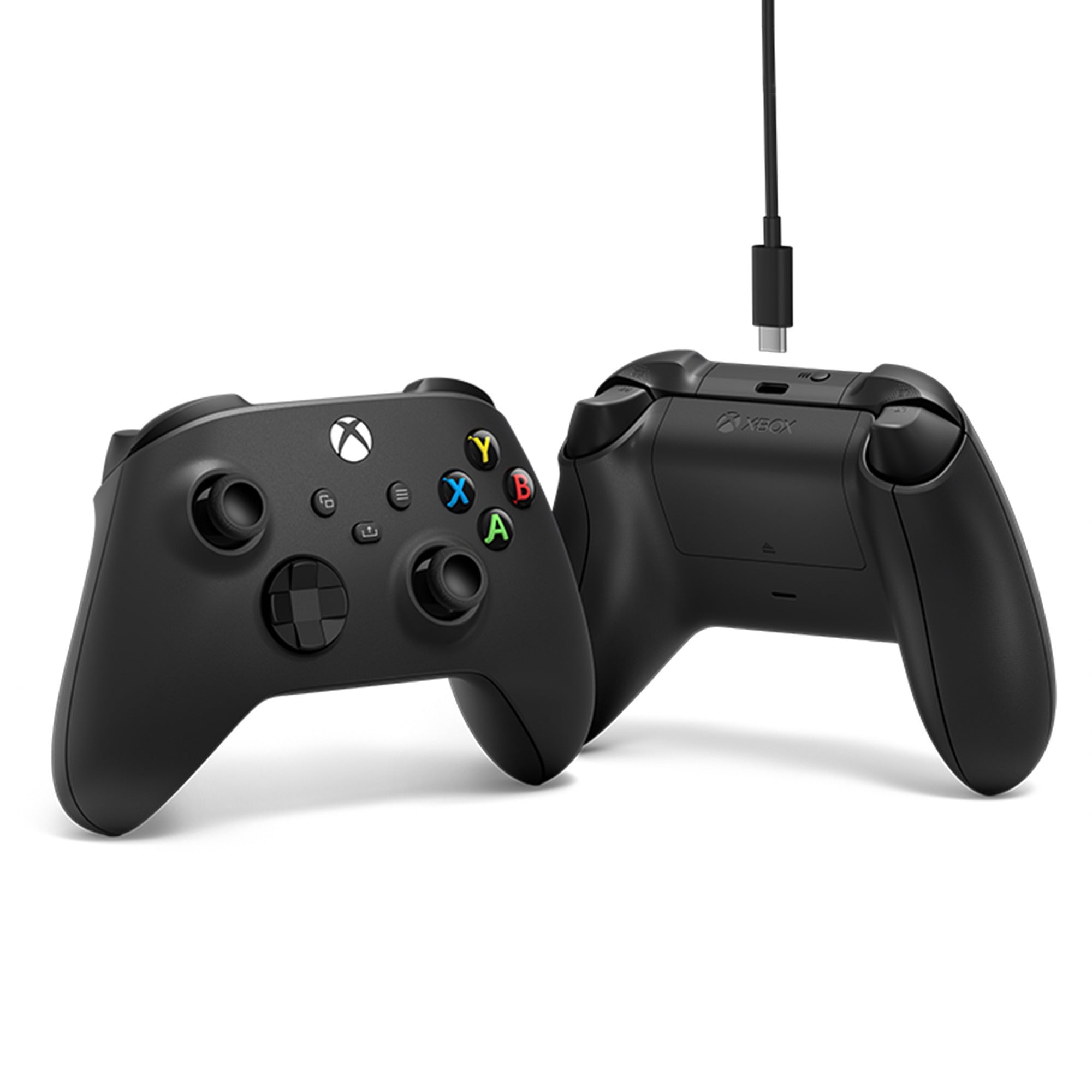 Microsoft xbox wireless controller + usb-c kabel (zwart, incl. usb-c-kabel | pc, xbox one, xbox series x, xbox series s)