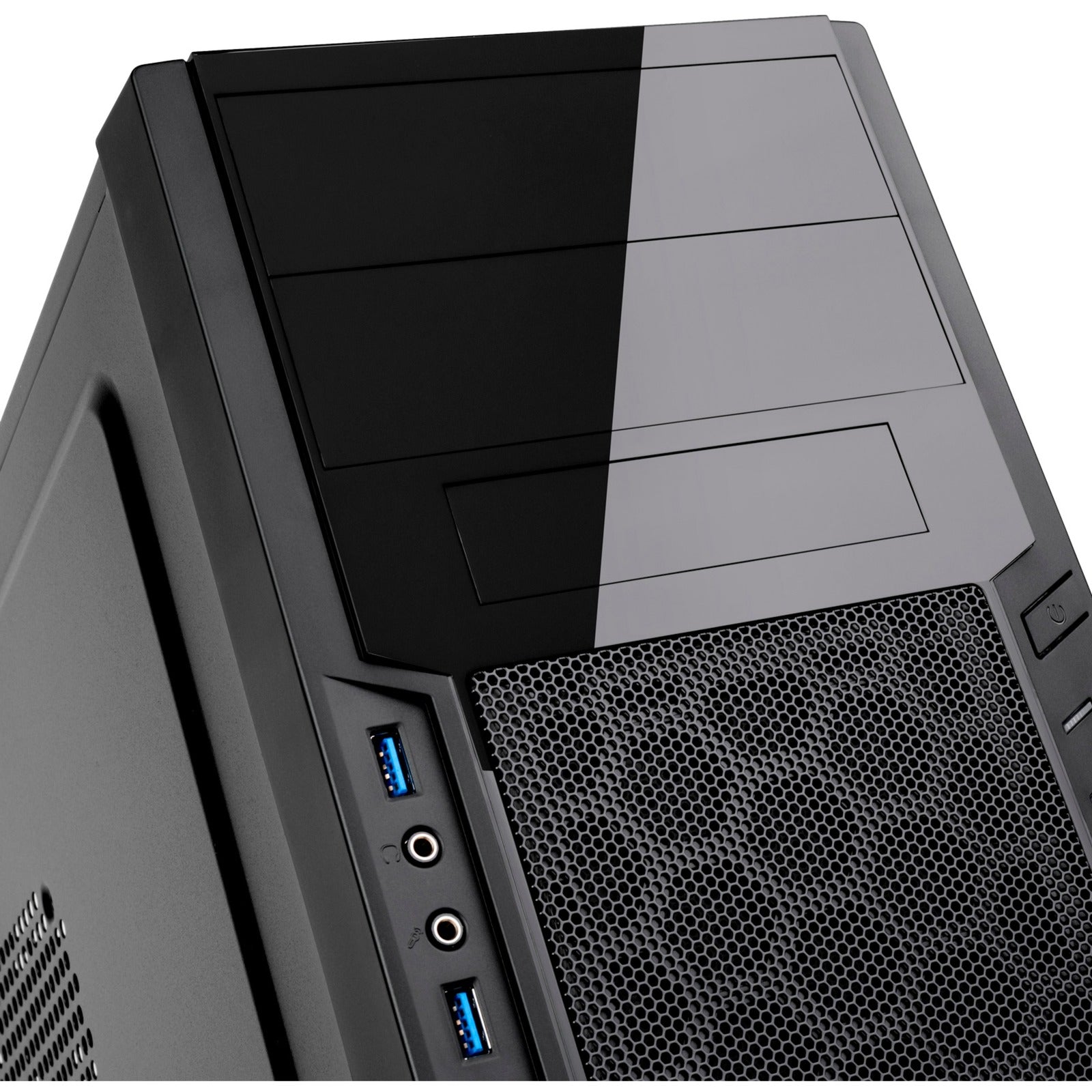 Silverstone sst-ps13b midi tower behuizing (zwart | 2x usb-a)