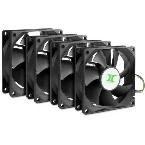 Inter-tech IPC fan set 80 mm case fans (black, 4 pieces, 80 x 80 x 25 mm, PWM)