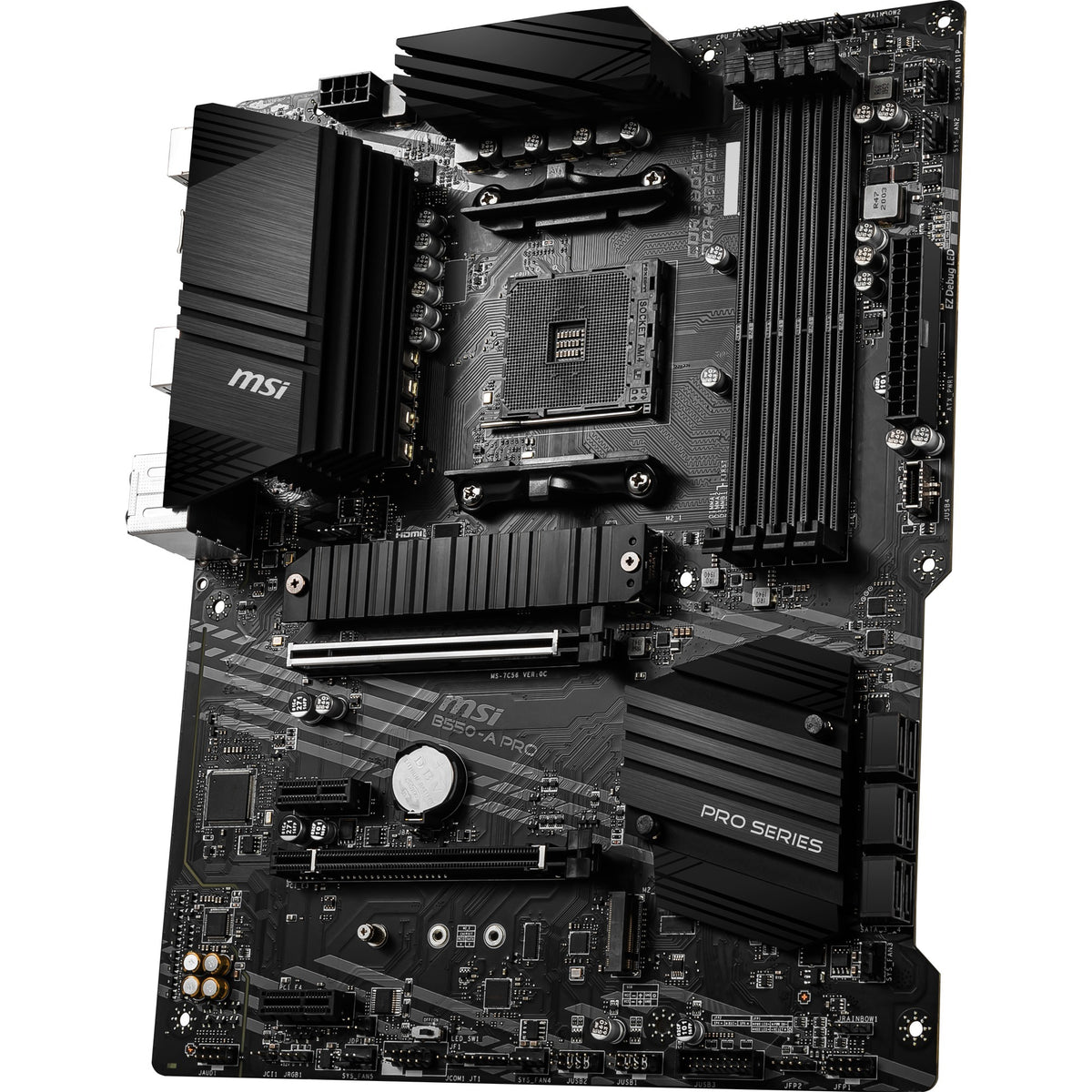 Msi b550-a pro socket am4 moederbord (zwart, raid, gb-lan, sound, atx)