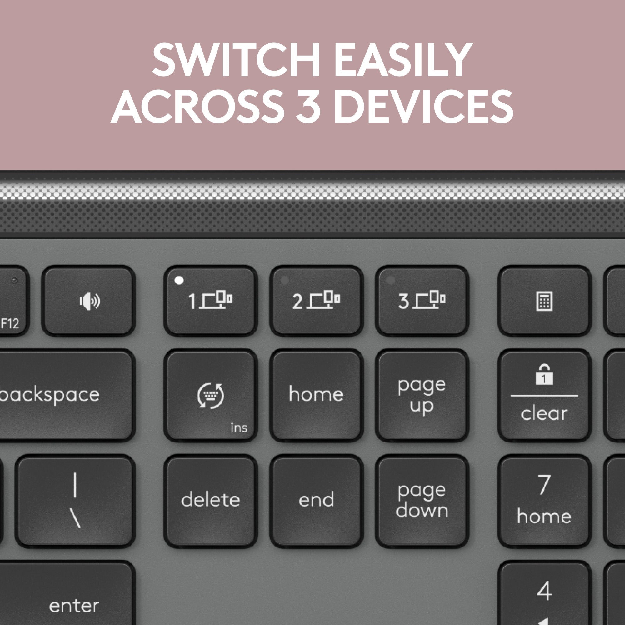 Logitech mk950 signature slim draadloze desktopset (grafiet, us-international lay-out (qwerty), 400 - 4000 dpi)