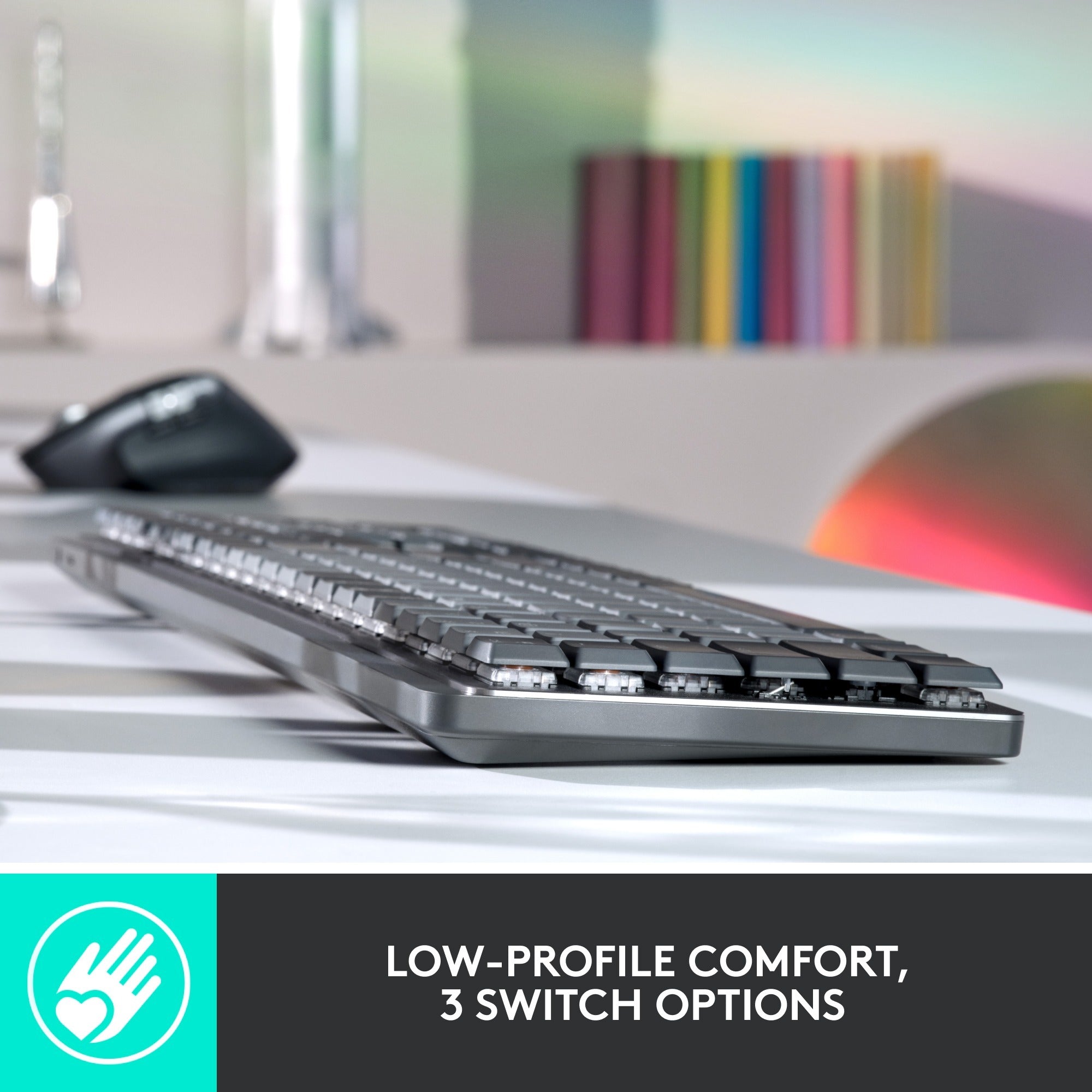 Logitech mx mechanical toetsenbord (zwart, us-international lay-out (qwerty), 100%, bluetooth)