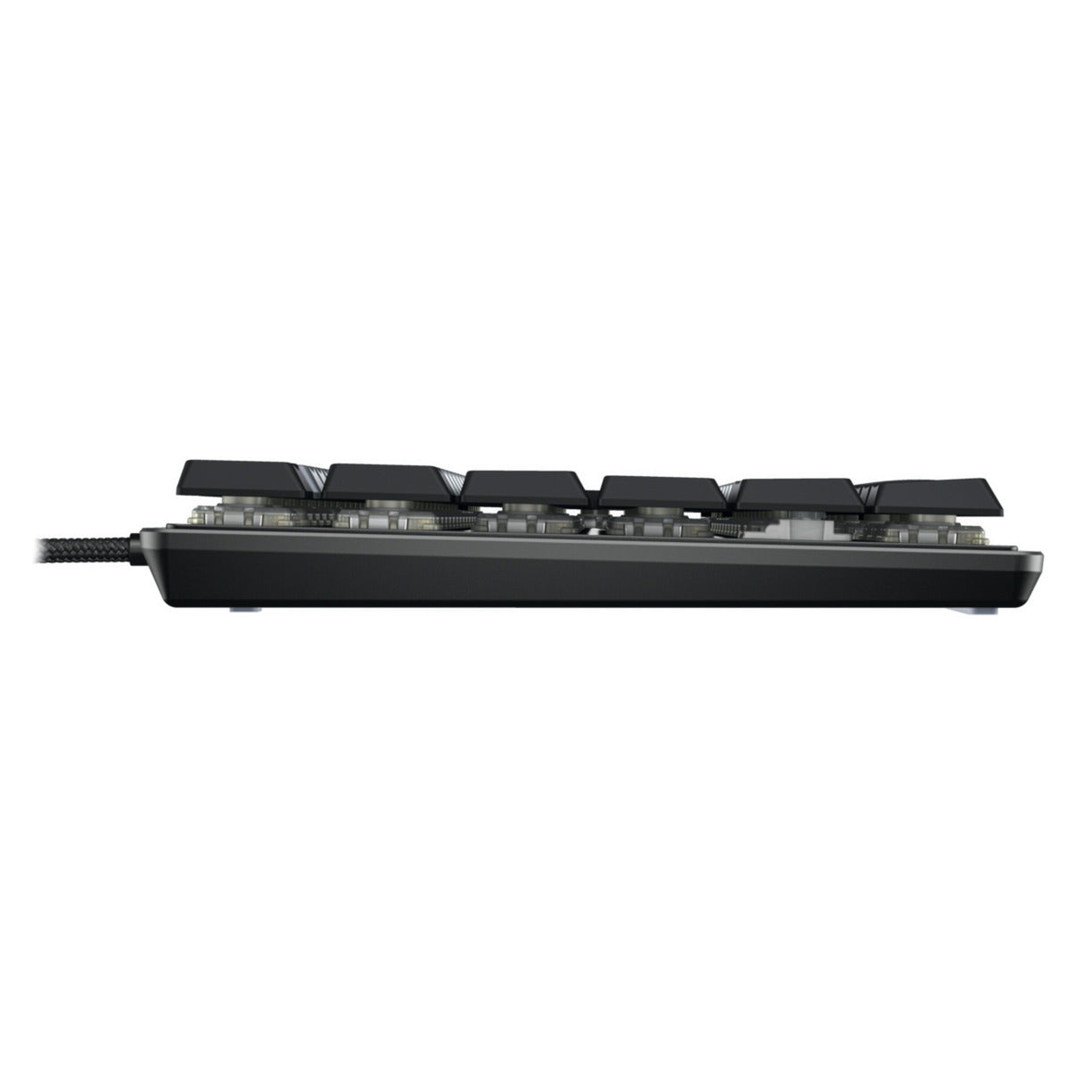 Cherry kc 500 mx lp mechanisch toetsenbord (zwart, us lay-out (qwerty), mx low profile 2.0 ivory, 100%, white leds, pbt keycaps)