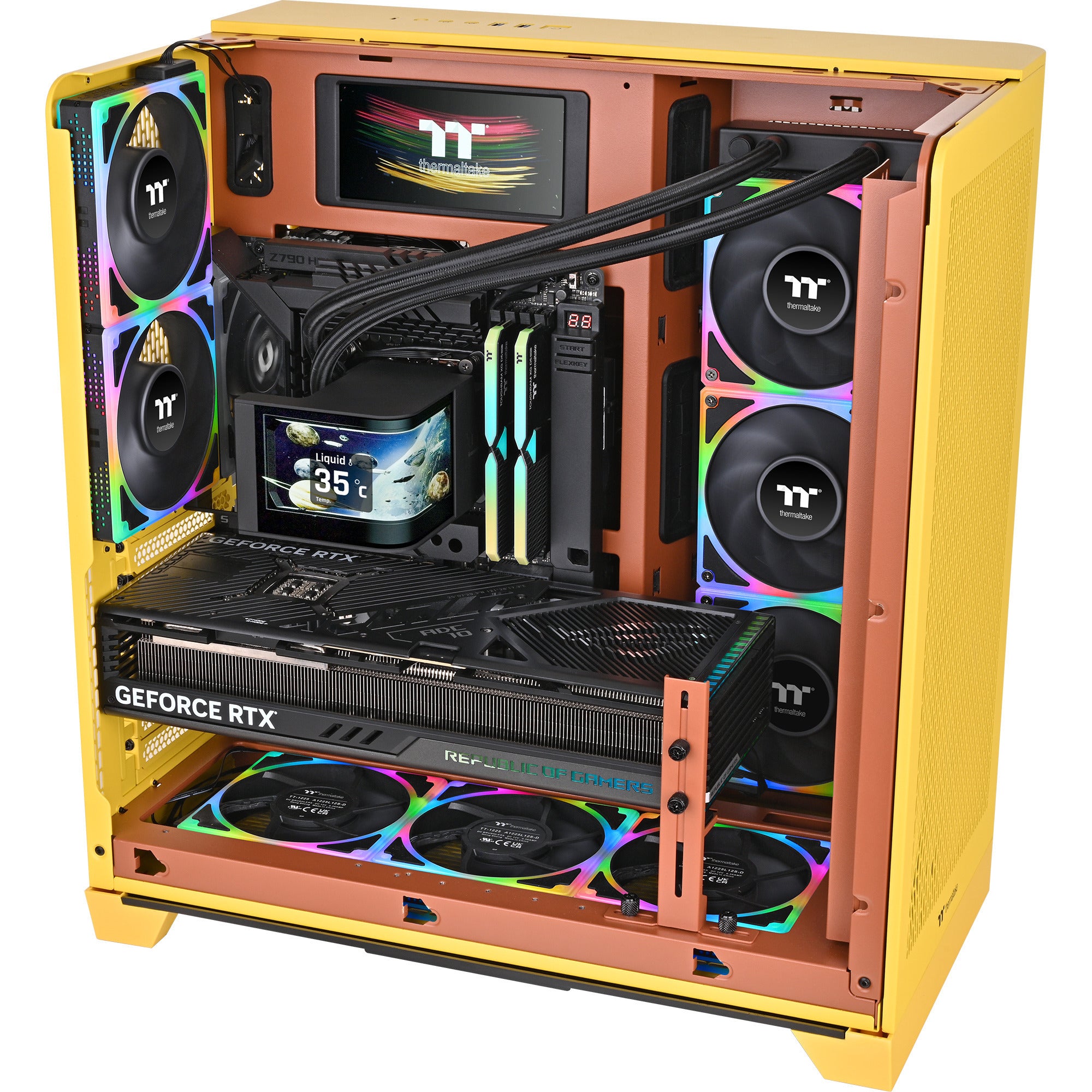 Thermaltake magcurve 360 ultra argb sync aio liquid cooler waterkoeling (zwart)