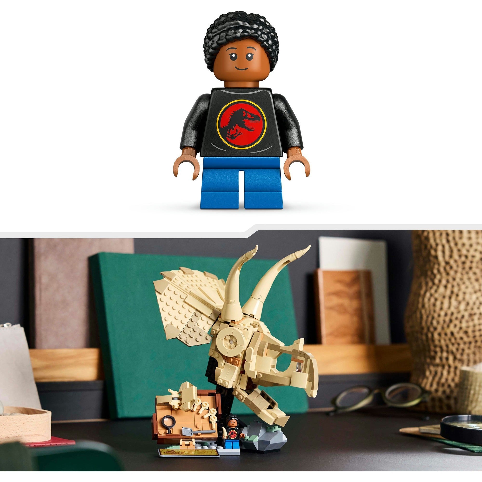 Lego jurassic world dinosaurusfossielen: triceratops schedel - 76969