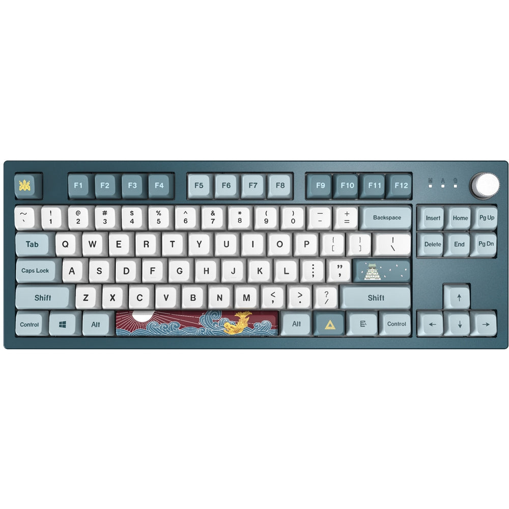 Montech mkey freedom tkl rgb mechanisch toetsenbord (donkerblauw, us lay-out (qwerty), gateron g pro brown, 80% (tkl), hot-swappable, rgb, pbt)