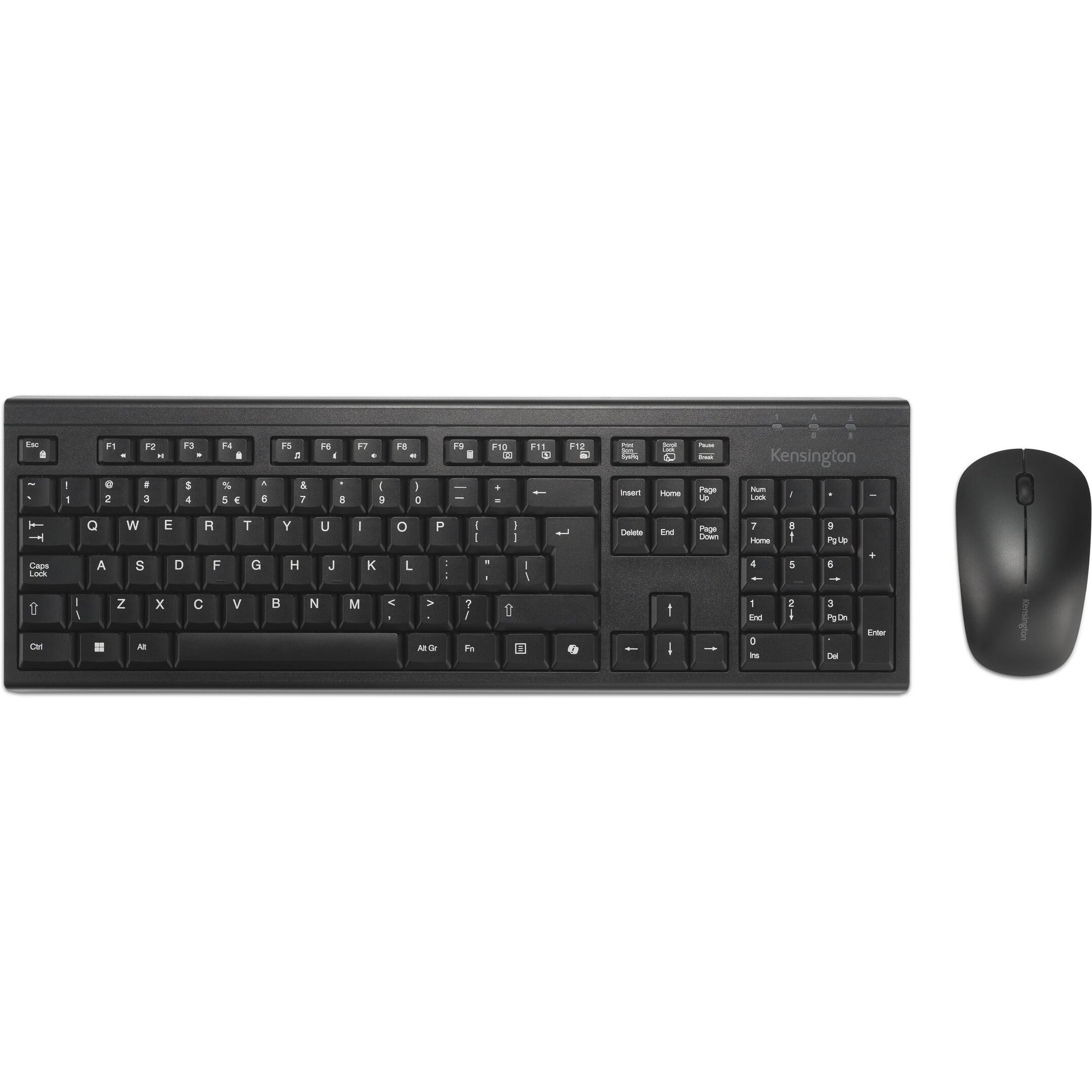 Kensington km270 eq rechargeable desktop set – wireless desktopset (zwart, us lay-out (qwerty), membraan, 100%, bluetooth, 2.4 ghz)