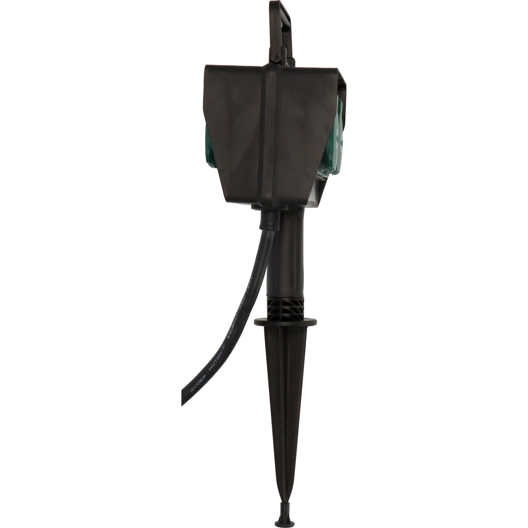 Brennenstuhl tuincontactdoos met aardspies 1154450 stekkerdoos (zwart, 10 meter, ip44)