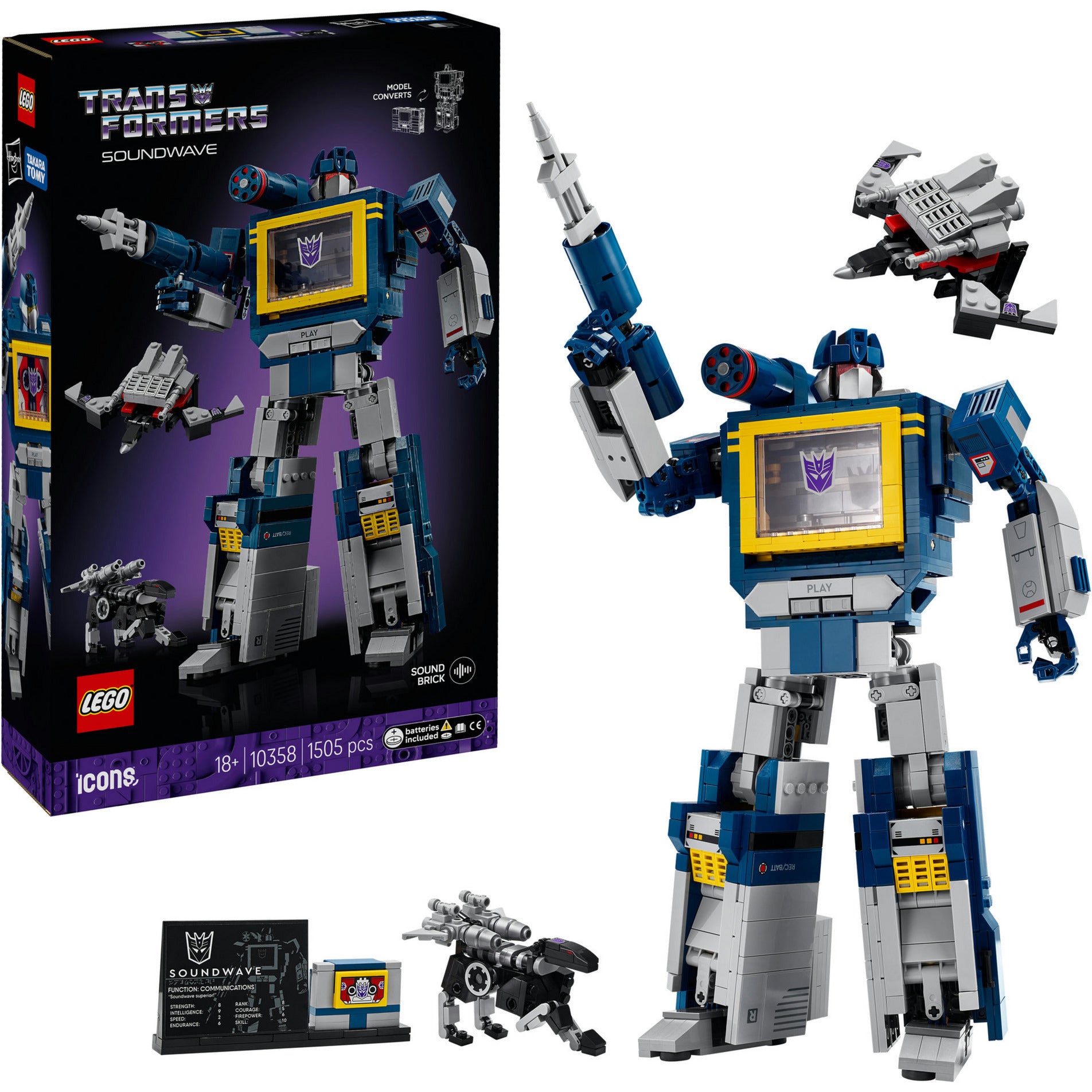Lego icons - transformers: soundwave constructiespeelgoed (10358)