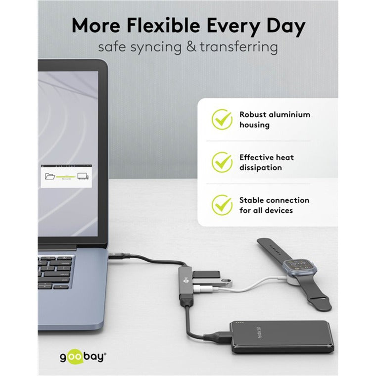 Usb c naar c + a hub - 4 poorten