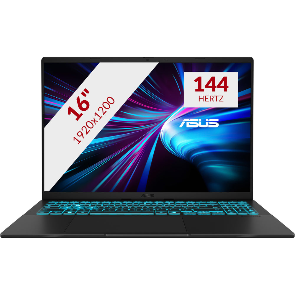 Asus v16 fx3607vm-rp078ws 16 gaming laptop (zwart (mat) | core 7 240h | rtx 5060 | 16 gb | 1 tb ssd)