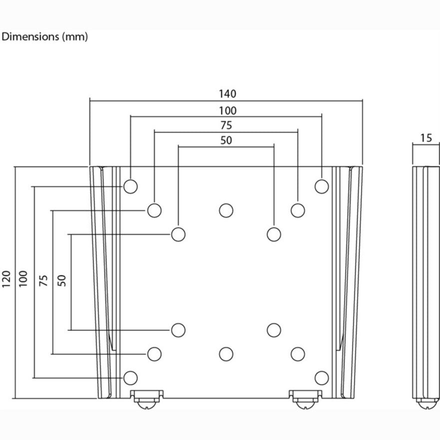 Goobay tv wall mount caravan fixed (s), 13 to 27 inch wandmontage (zwart)