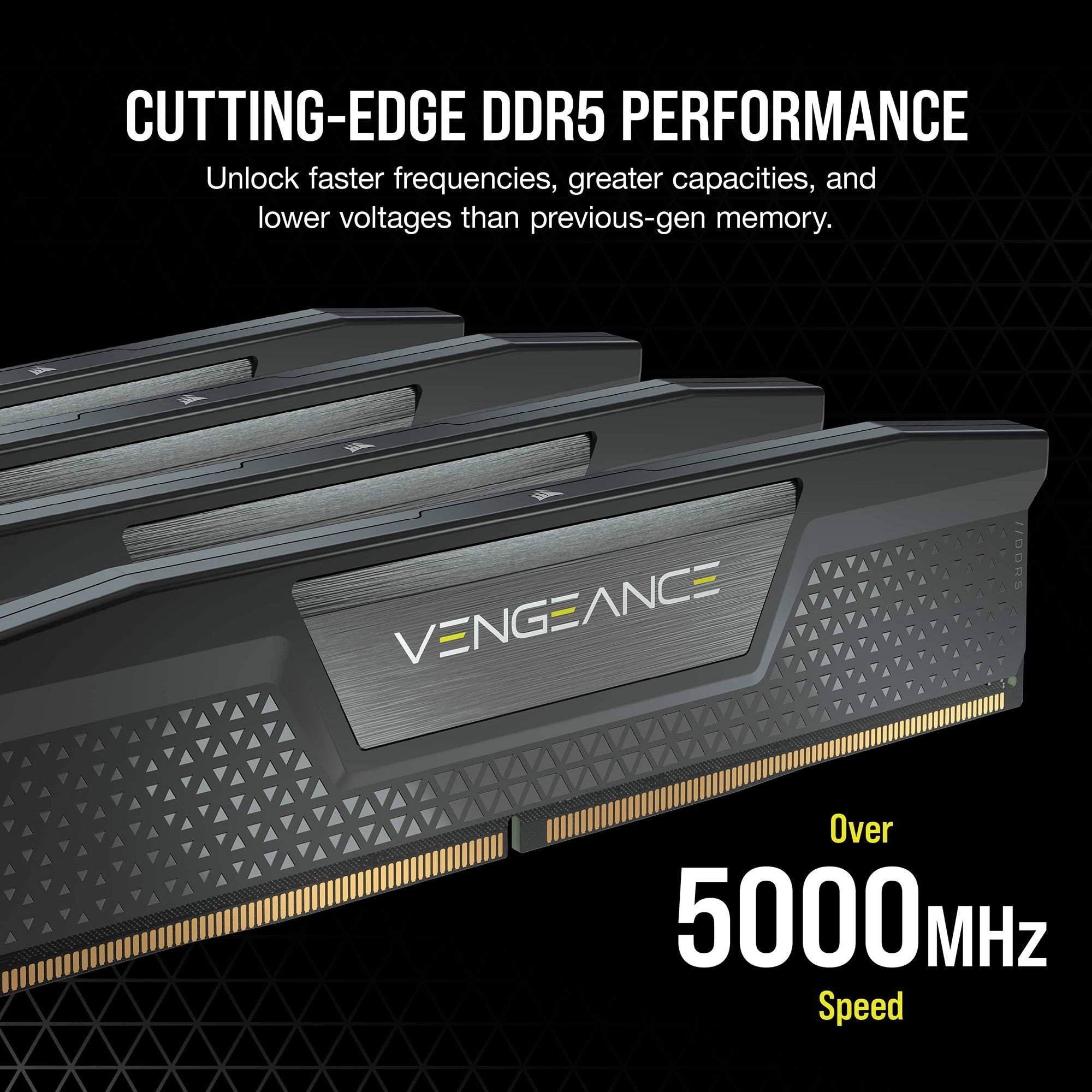 Corsair vengeance 32 gb ddr5-6000 (2x 16 gb) werkgeheugen (zwart, cmk32gx5m2b6000c38, xmp 3.0)