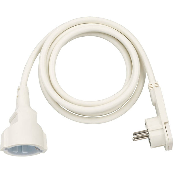 Brennenstuhl high-quality plastic extension cable with flat plug single 2m white
