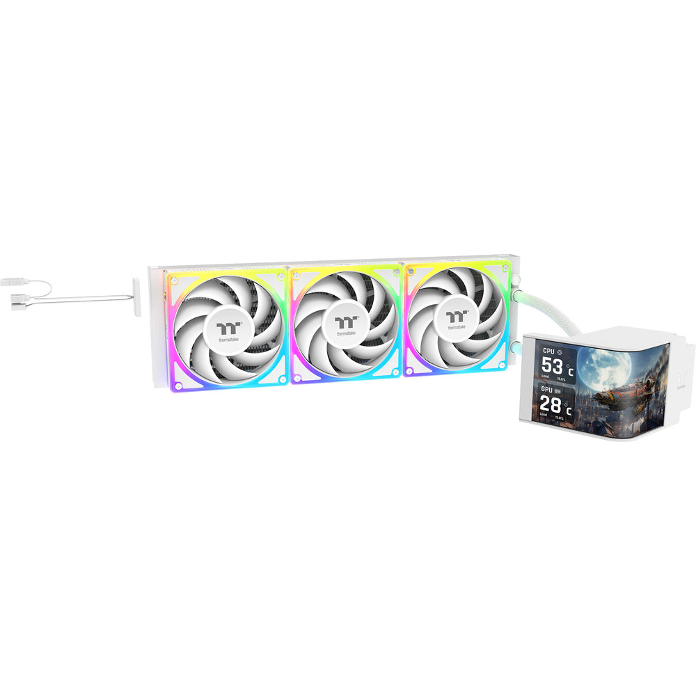 Thermaltake magcurve 360 ultra argb sync aio liquid cooler - snow edition waterkoeling (wit)