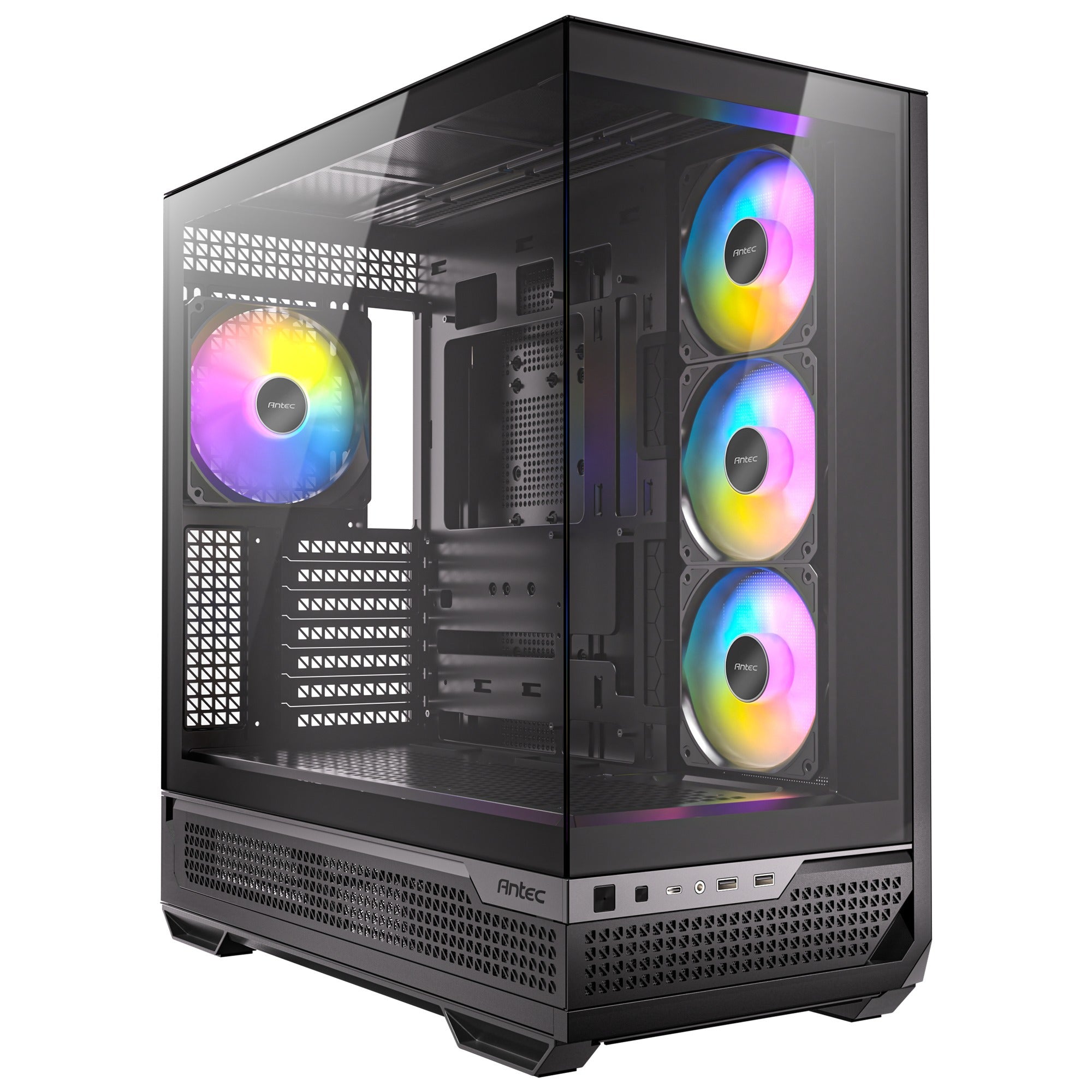 Antec c7 argb midi tower behuizing (zwart | 2x usb-a | 1x usb-c | tempered glass)