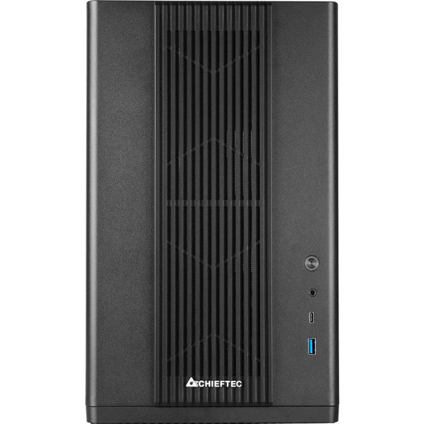 Chieftec bx-mesh mini tower behuizing (zwart | 1x usb-a | 1x usb-c | tempered glass)