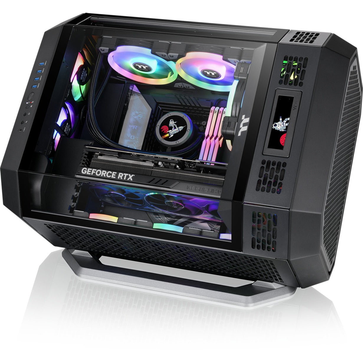 Thermaltake the tower 600 midi tower behuizing (zwart | 4x usb-a | 1x usb-c | tempered glass)
