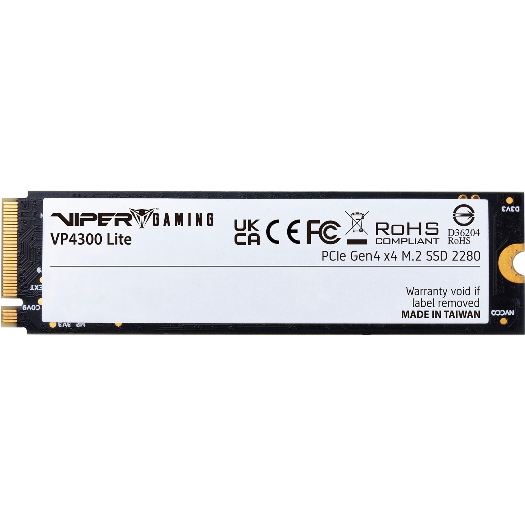 Patriot vp4300l1tbm28h viper vp4300 lite ssd, 1 TB, m.2 2280, pcie gen4 x4, 7400 mb s, 800k iops