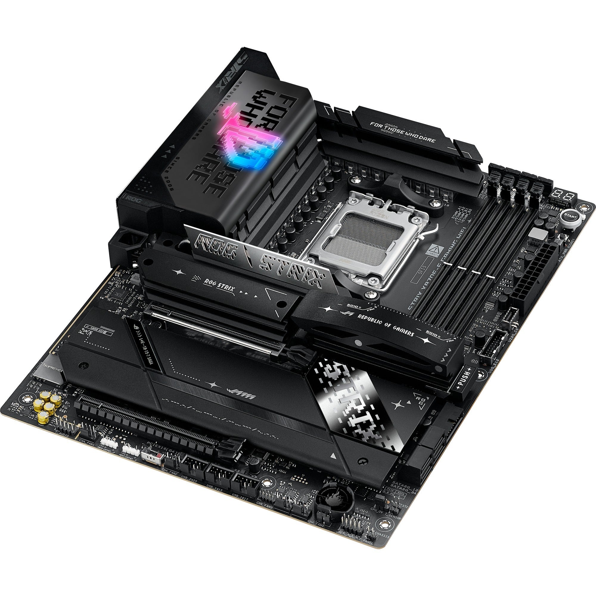 Asus rog strix x870e-e gaming wifi socket am5 moederbord (5gb-lan, wi-fi 7, bt, sound, atx)